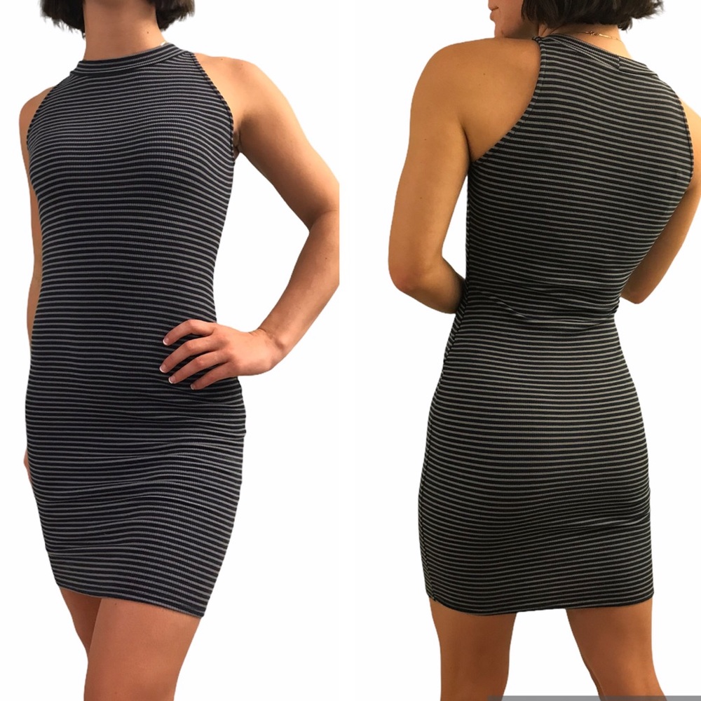 Ribbed knit body-con dress